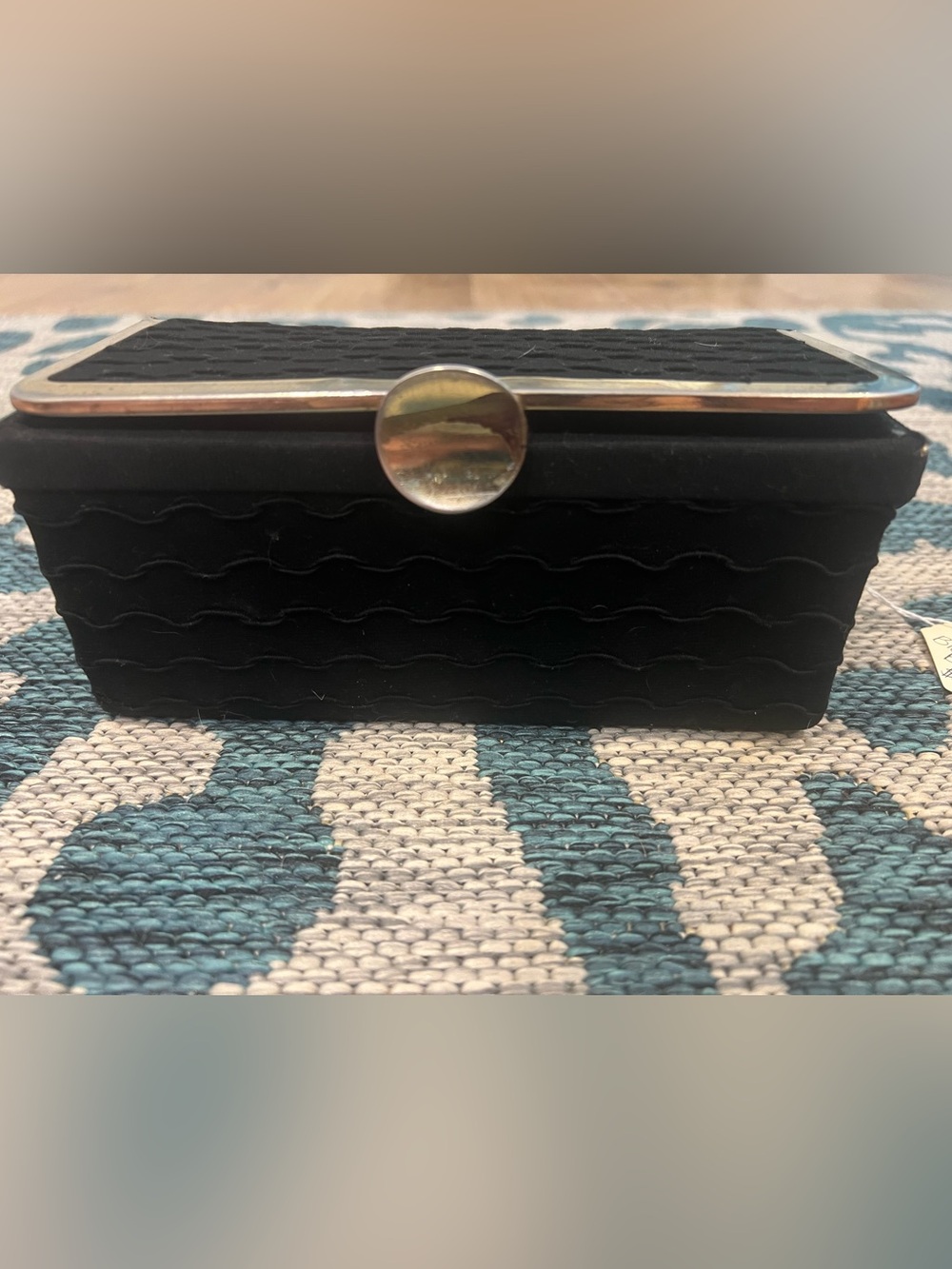 Vtg Black Women’s Box Clutch